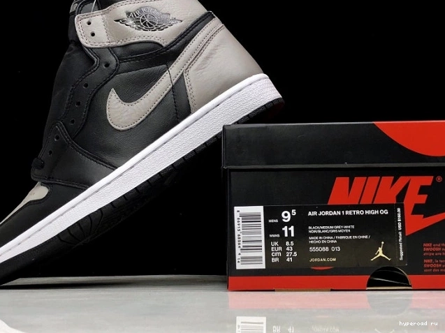 Jordan High Retro 1 Black OG Shadow Grey 555088-013 Air 0519